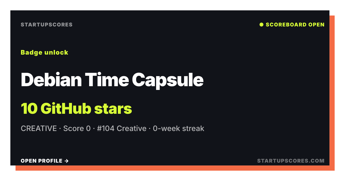 Debian Time Capsule verified share card