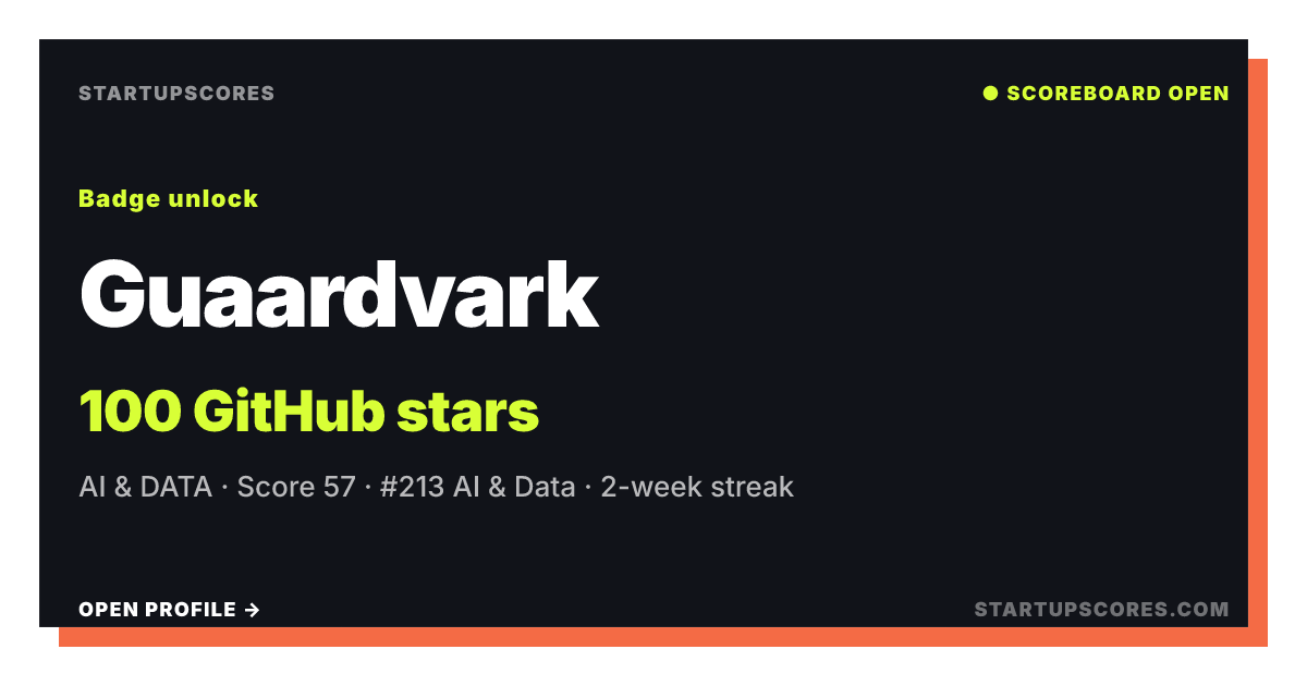 Guaardvark verified share card
