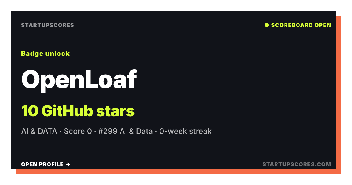 OpenLoaf verified share card
